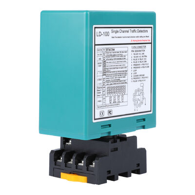 LD-100 Single Channel Vehicle Loop Detector for Parking Barrier Gate with 40000V Lightning Protection and 20-2000μH Range